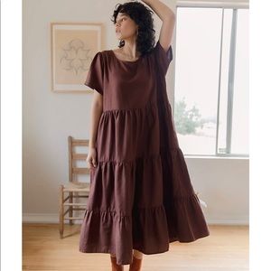 Tradlands Chalet Tiered Dress in Earth